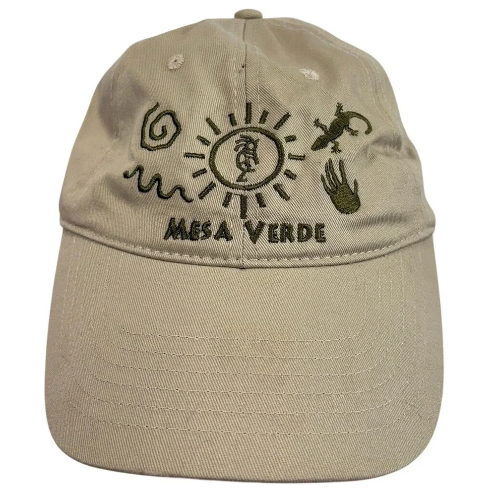 Ouray Mesa Verde National Park Tan Khaki Embroidered‎ Dad Hat Cap 49111 Mens
